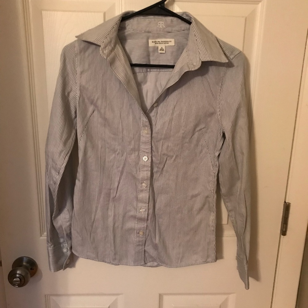 Striped button up shirt